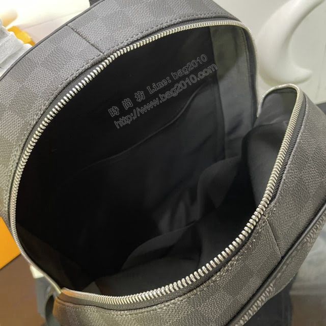 lv新款包包 路易威登Campus雙肩包 Damier塗層帆布 lv格紋後背包  ydh3983